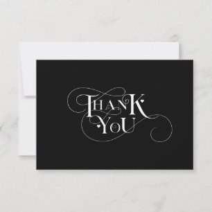 Élégant Merci Typographie cardiaque Mariage photo
