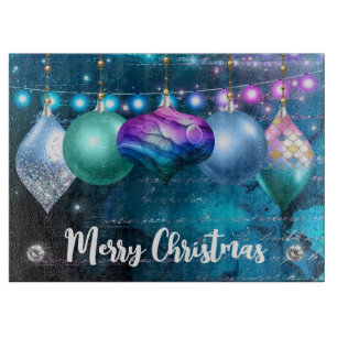Elegant Mermaid Winter Baubles Weihnachten Schneidebrett