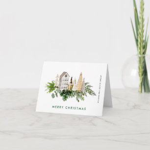 Elegant Merry Christmas Boho Zusammensetzung Corpo Feiertagskarte