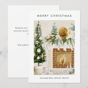 Elegant Merry Christmas Boho Zusammensetzung Corpo Feiertagskarte
