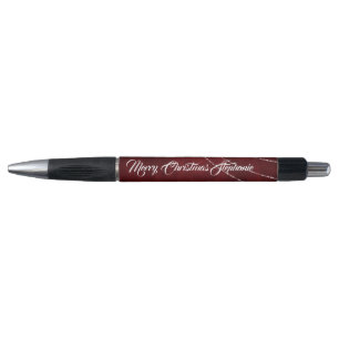 Elegant Merry Christmas Burgundy Kugelschreiber