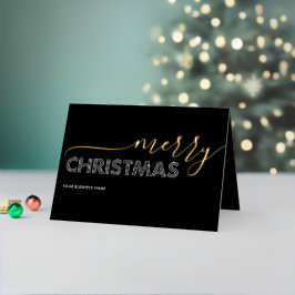 Elegant Merry Christmas Business Black & White