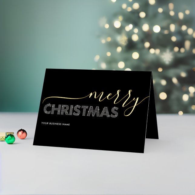 Elegant Merry Christmas Business Black & White (Feiertag In Situ 2)