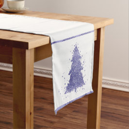 Elegant Merry Christmas | Dusty Mauve Pink Tree Kurzer Tischläufer
