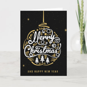 Elegant Merry Christmas Ornament Feiertagskarte