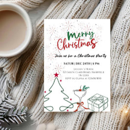 Elegant Merry Christmas Party - Festive Holiday  Einladung