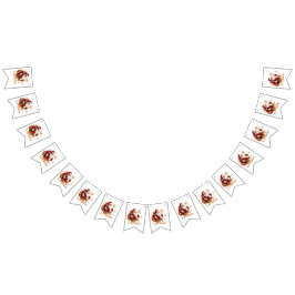 Elegant Merry Christmas Santa Claus Wimpelkette