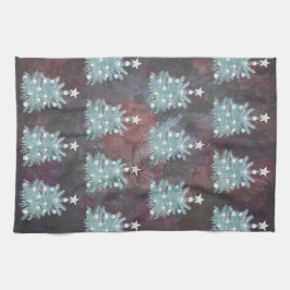 Elegant Merry Christmas Tree Kitchen Handtuch