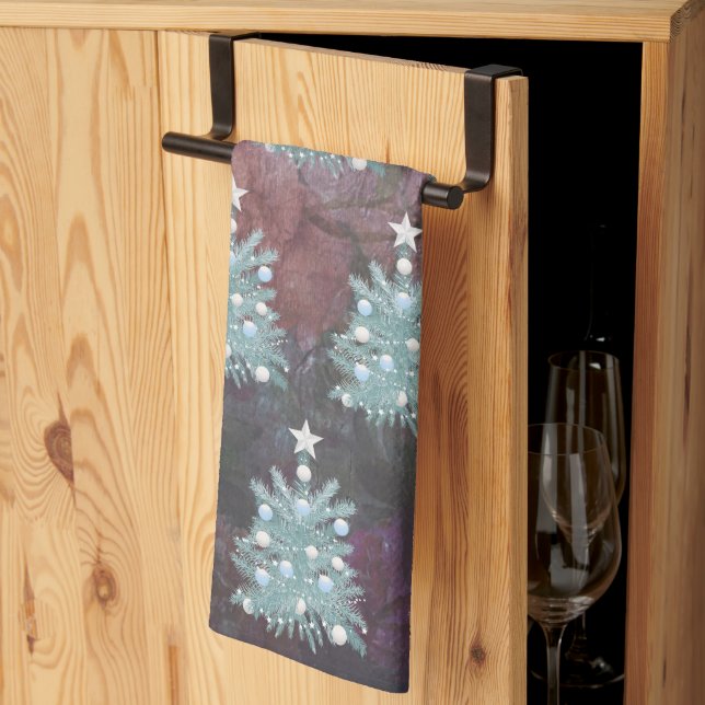 Elegant Merry Christmas Tree Kitchen Handtuch (Drittel gefaltet)