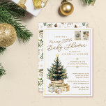 Elegant Merry Little Christmas Baby Shower Gold Folieneinladung<br><div class="desc">Laden Sie Ihre Lieben ein, um die bevorstehende Ankunft mit unserer eleganten Baby-Dusche Einladungen zu feiern. Diese atemberaubenden Karten zeichnen sich durch einen unberührten, weißen Hintergrund aus, der mit echten Goldfolien-Details und bezaubernden Aquarellbildern geschmückt ist und eine festliche, Christmassy-Touch bietet. Die Vorderseite der Einladung lautet "Kommen Sie mit uns für...</div>