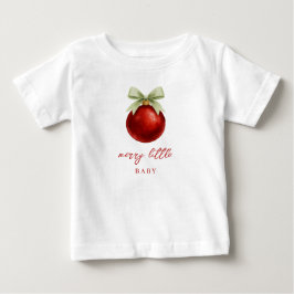 Elegant Merry Little Christmas Cute Baby T-shirt