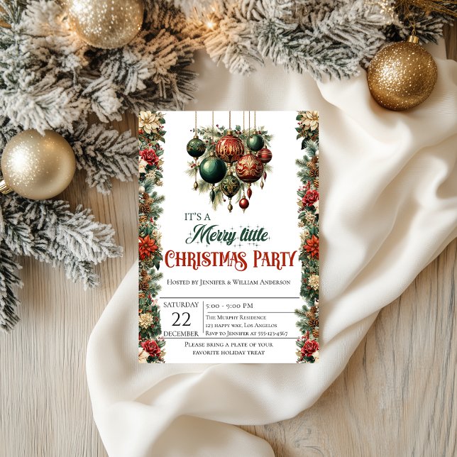 Elegant Merry Little Christmas Party Einladung (Von Creator hochgeladen)