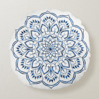 Elegant Metallic Blue Mandala Dekorative