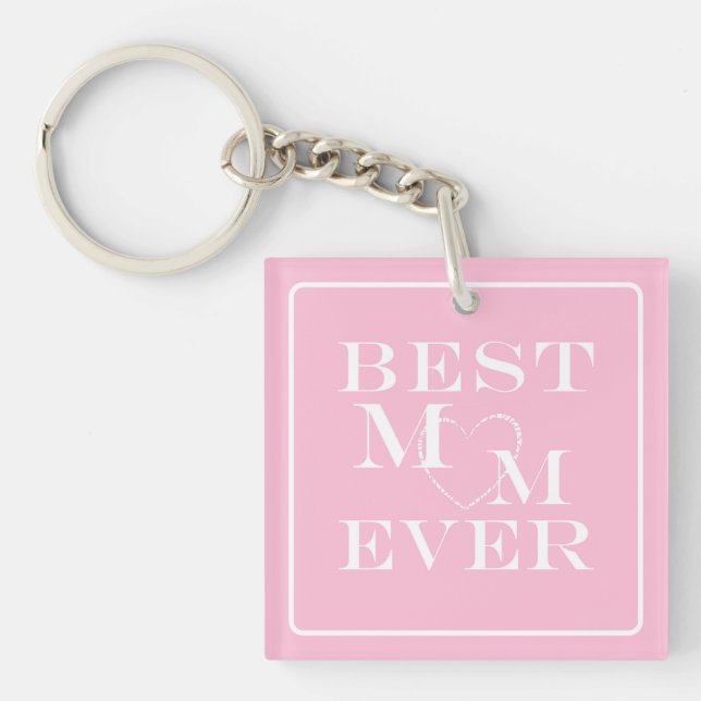Elégant, mignon "Meilleure maman jamais" Coeur bla (Devant)