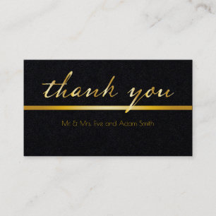 Elegant, minimal danke, im Imitatgold zu kardieren Visitenkarte