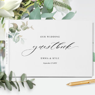 Elegant Minimal, Eukalyptus Greenerity Wedding Gästebuch