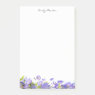 Elegant, minimal floral Personalisiert Post-it Klebezettel