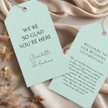 Elegant, minimal, handschriftlich, hellgrün geschenkanhänger<br><div class="desc">Wir freuen uns sehr,  dass Sie hier sind! Elegante,  minimale Handschrift,  hellgrüne "Geschenkmarke".</div>