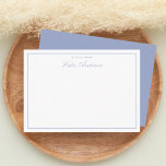 Elegant Minimal klassische Script Pastel blau Mitteilungskarte<br><div class="desc">Eine elegante und klassische Schrift-Typografie minimalistische Notenkarte in pastellblau und weiß Thema.</div>