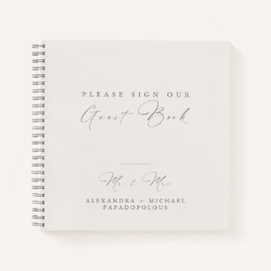 Élégant minimal Mariage livre d'hôtes
