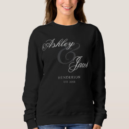 Elegant Minimal Mr. und Mrs. Wedding Sweatshirt