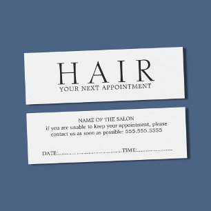 Elégant minimal Noir Blanc cheveux rendez-vous