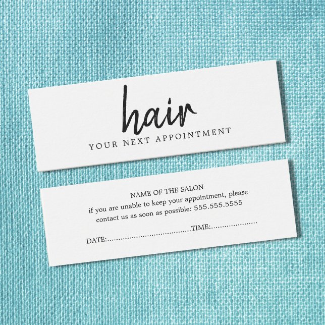 Elégant minimal Noir Blanc cheveux rendez-vous (Créateur téléchargé)