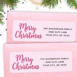 Elegant Minimal Pink Frohe Weihnachten