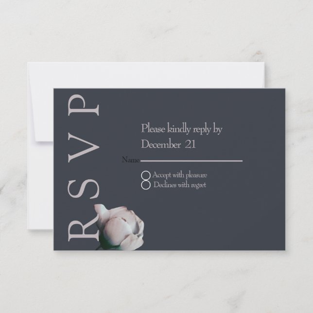 Elegant minimal RSVP karte (Vorderseite)