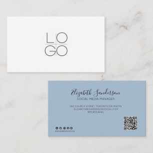 ELEGANT MINIMAL SKRIPT IHRE QR CODE-Visitenkarte Visitenkarte