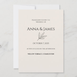 ✨ Elegant Minimal Wedding Invitation ✨