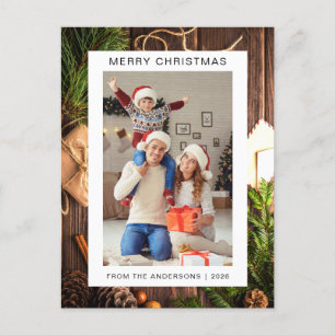Elegant Minimal Weihnachten Moderne Familie 1 Fo