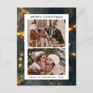 Elegant Minimal Weihnachten Moderne Familie 2 Fo