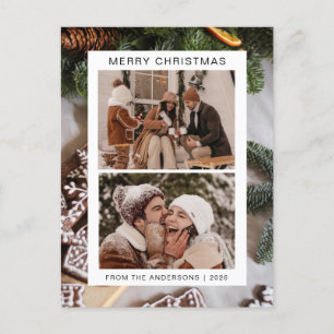 Elegant Minimal Weihnachten Moderne Familie 2 Fo