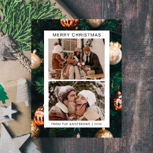 Elegant Minimal Weihnachten Moderne Familie 2 Fo