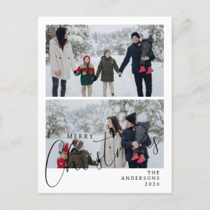Elegant Minimal Weihnachten Moderne Familie 2 Fo