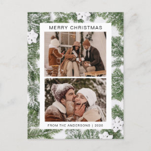 Elegant Minimal Weihnachten Moderne Familie 2 Fo