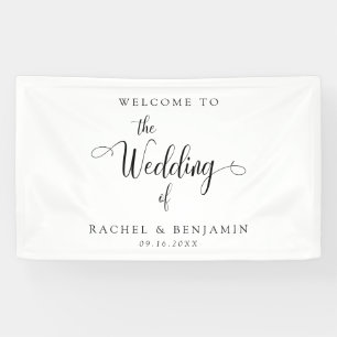 Elegant Minimal Welcome Wedding Extravagant Script Banner