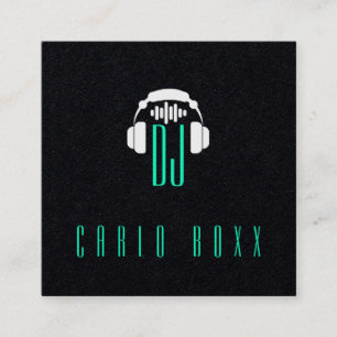 Élégant minimalisme musical noir Carte de visite