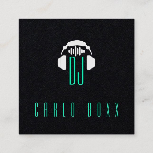 Élégant minimalisme musical noir Carte de visite (Devant)