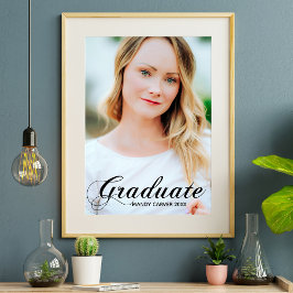 Elegant Minimalist 2023 Graduate Photo Graduation Poster
