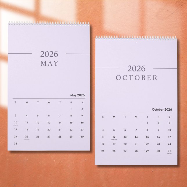Elegant Minimalist 2026 Calendar Kalender (Von Creator hochgeladen)
