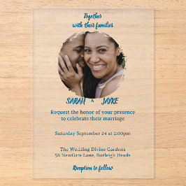 Elegant Minimalist Acrylic Wedding Invitations Acryleinladungen