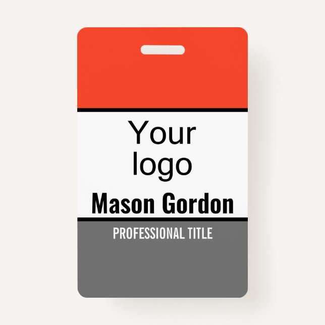 Elegant, minimalist badge ausweis (Vorderseite)