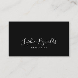 Elegant Minimalist Black & White Professional Visitenkarte