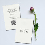 Elegant Minimalist Black White Wedding Invitation Einladung<br><div class="desc">This elegant minimalist wedding invitation is a complete package for your simple yet modern wedding. Details about your wedding will be on the reverse side with a QR code that can be customize for your own wedding website. Please click on the "Personalize" or "Enter Information" to change the texts and...</div>