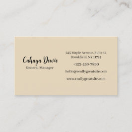 Elegant Minimalist Business Card Visitenkarte