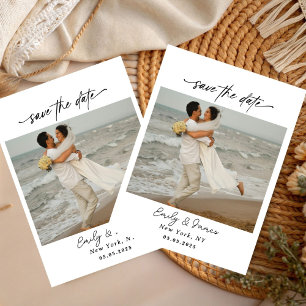 Elegant minimalist chic einzigartig modern save the date