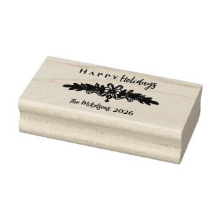 Elegant Minimalist Christmas Line Art Gummistempel