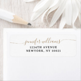 Elegant minimalist goldene Schrift Damenhaft
